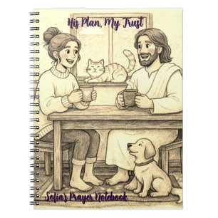 Personalized Jesus With Us Sepia Faith Notebook