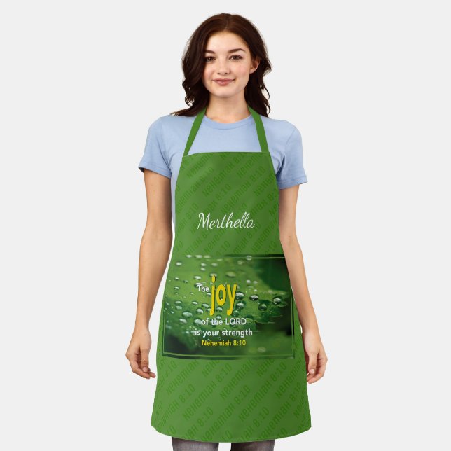 Personalized JOY OF THE LORD Apron (Worn)