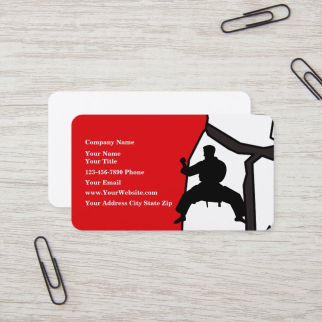 Personalized Judo instructor - Karte  Business Card (Front/Back In Situ)