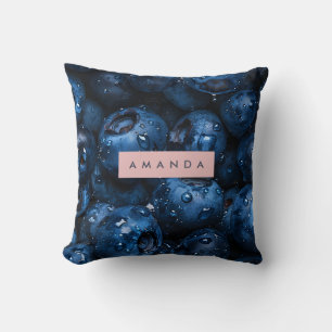 Personalized Juicy Fruit Blueberry Design Cushion