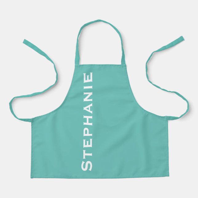 Personalized Jumbo Bold Name Choose Your Color Apron (Front)