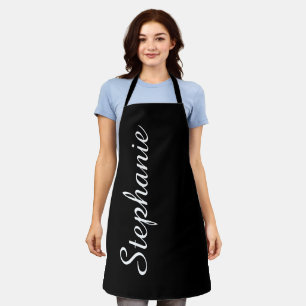 Personalized Jumbo Script Name Choose Your Color Apron