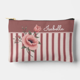 Personalized June Birth Flower Accessory Pouch