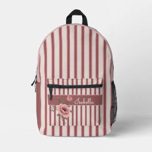 Personalized June Birth Flower Printed Backpack