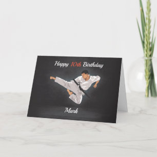 Personalized Karate/Tae Kwon Do Birthday Card