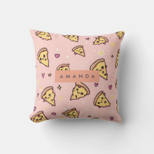 Personalized Kawaii Fun Pizza Slice Pattern Cushion
