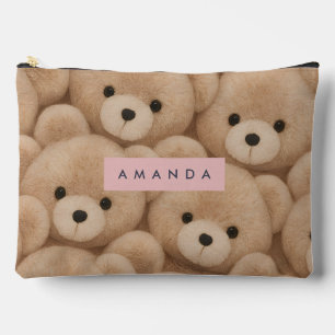 Personalized Kawaii Plush Teddy Bear Accessory Pouch