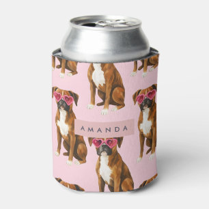 Personalized Kawaii Trendy Boxer Dog Can Cooler