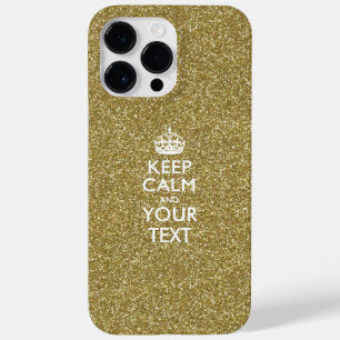 Personalized KEEP CALM AND Your Text Case-Mate iPhone 14 Pro Max Case