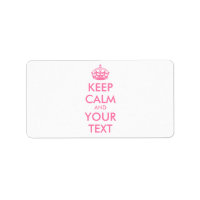 Personalized KEEP CALM and YOUR TEXT - pale pink