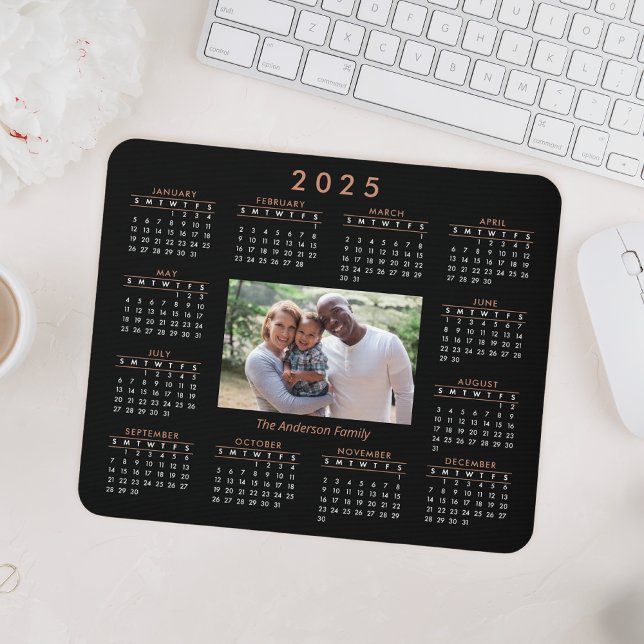 Personalized Keepsake Photo 2025 Calendar Mouse Pad (Creator Uploaded)