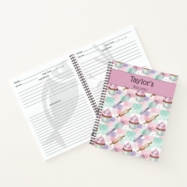 Personalized Keepsake Recipe Fill-In Notebook (Inside)