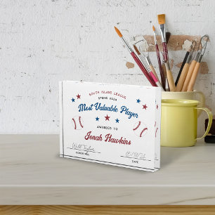 Personalized Kids Baseball Team Acrylic Award