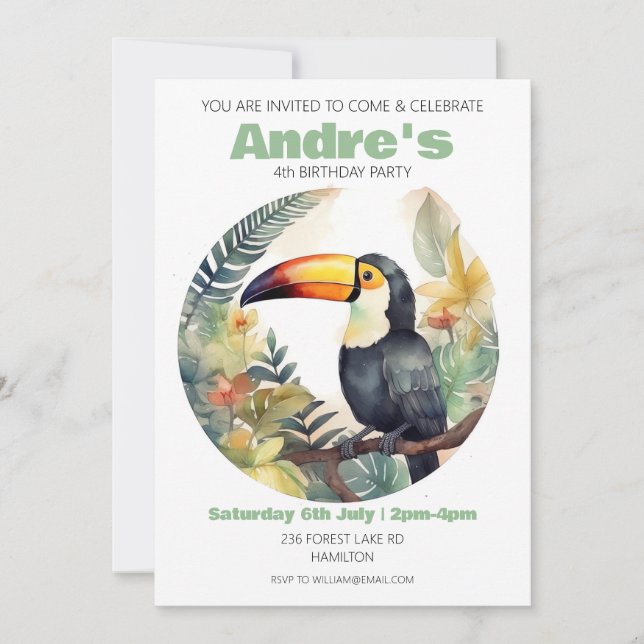 Personalized Kids Birthday Party Invitation (Front)