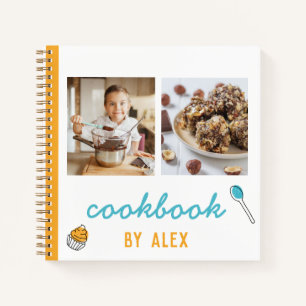 Personalized Kids Cookbook (Add Photo)  Notebook