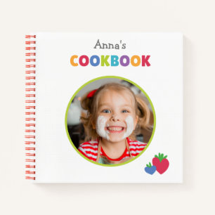 Personalized Kids Cookbook (Your Photo)  Notebook