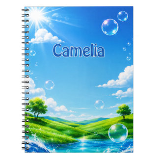Personalized Kids Frutiger Aero Name Notebook