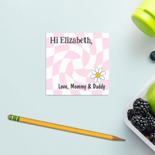Personalized Kids Lunch Box Notes Retro Checker