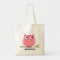 Personalized kids Pink Owl Tote Bag