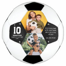 Personalized Kids Soccer Photo and Custom Message