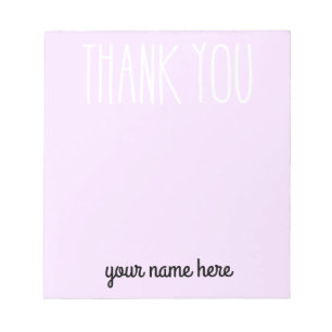 Personalized Kids Thank You Notepad