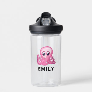 Personalized Kids Water Bottle W/Name - Octopus