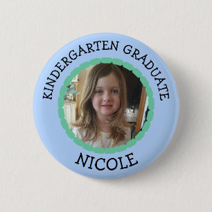 Personalized Kindergarten Graduate Photo Button