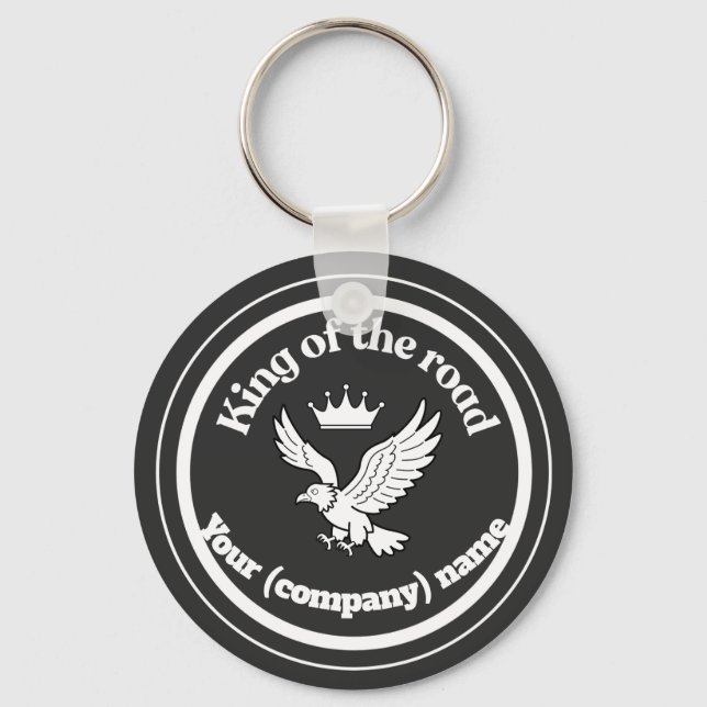 Personalized King of the Road Driver Badge Key Ring (Front)
