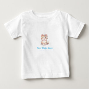 Personalized Kitten T-Shirt for Baby Girl
