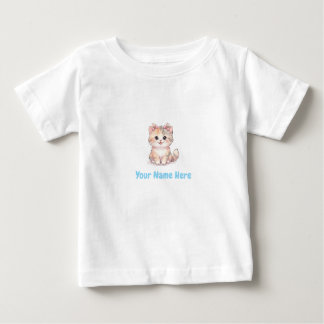 Personalized Kitten T-Shirt for Baby Girl