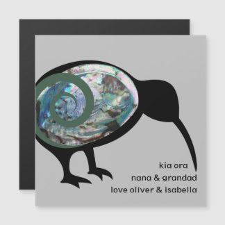 PERSONALIZED KIWI BLACK PAUA FERN KORU NEW ZEALAND