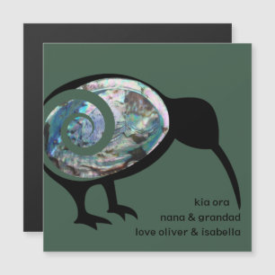 PERSONALIZED KIWI BLACK PAUA FERN KORU NEW ZEALAND