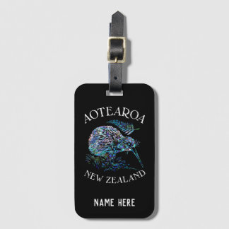 PERSONALIZED KIWI NEW ZEALAND PAUA LUGGAGE TAG