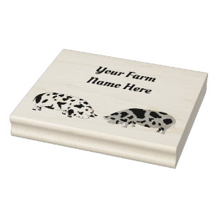 Personalized KuneKune Pig Rubber Stamp