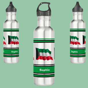 Personalized Kuwait Flag Back To School   710 Ml Water Bottle