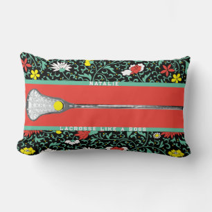 Personalized Lacrosse Gifts Lumbar Pillow