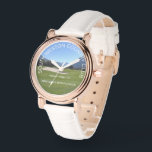 Personalized Ladies Golf Watch League Member Gift<br><div class="desc">Celebrate your connection to the course with this custom country club member watch, featuring a stunning photo of your golf club’s fairway. Designed to capture the beauty and tradition of the game, the dial showcases lush greens and scenic views that bring a sense of calm sophistication to your everyday style....</div>