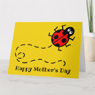 Personalized Ladybird Ladybug Mother's Day Card