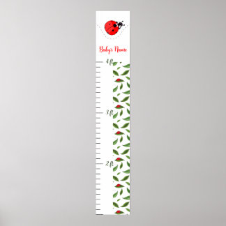 Personalized Ladybug Baby Growth Chart