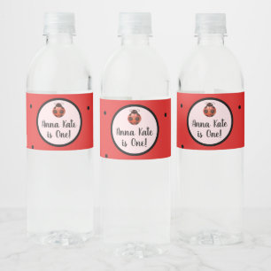 Personalized Ladybug Water Bottle Labels
