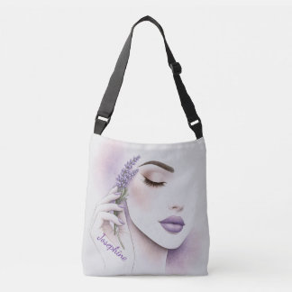 Personalized Lavender Purple Woman Elegant Chic Crossbody Bag