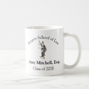 Personalized Law School/Lawyer Lady Justice Coffee Mug