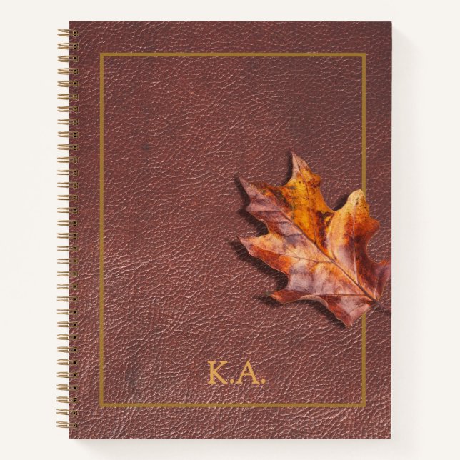 Personalized Leather Look Journal Gift for Writers (Front)
