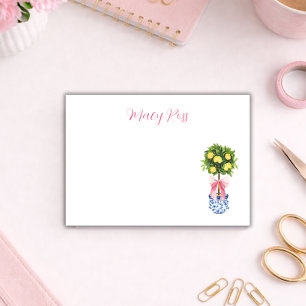 Personalized Lemon Topiary Tree Post-it Notes