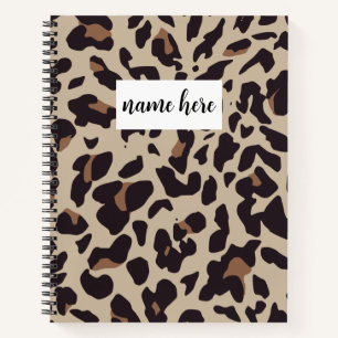 Personalized Leopard Print Notebook