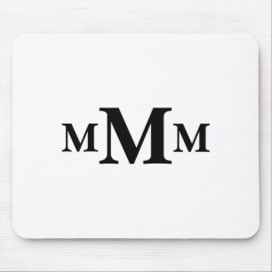 Personalized Letter M Monogram Template T Shirt Mouse Pad