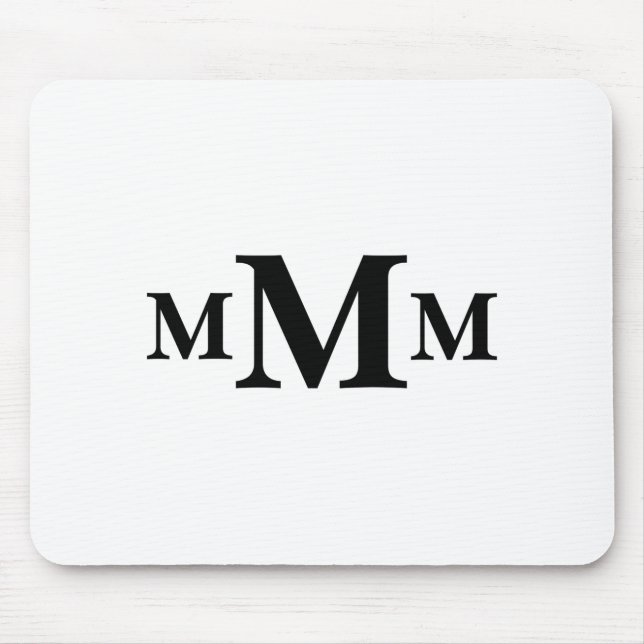 Personalized Letter M Monogram Template T Shirt  Mouse Pad (Front)