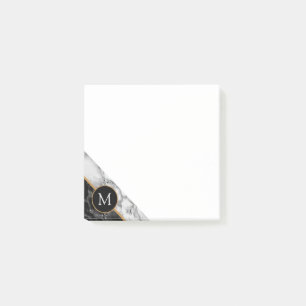 Personalized Letter Marble Design Post it Notes