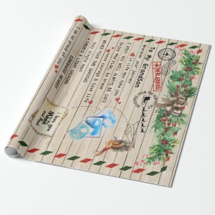 Personalized Letter To My Grandson From Grandpa, Wrapping Paper