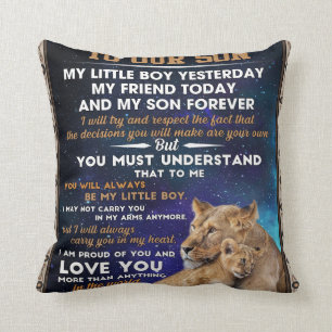 Personalized Letter To Our Son, Son Birthday Gift Cushion